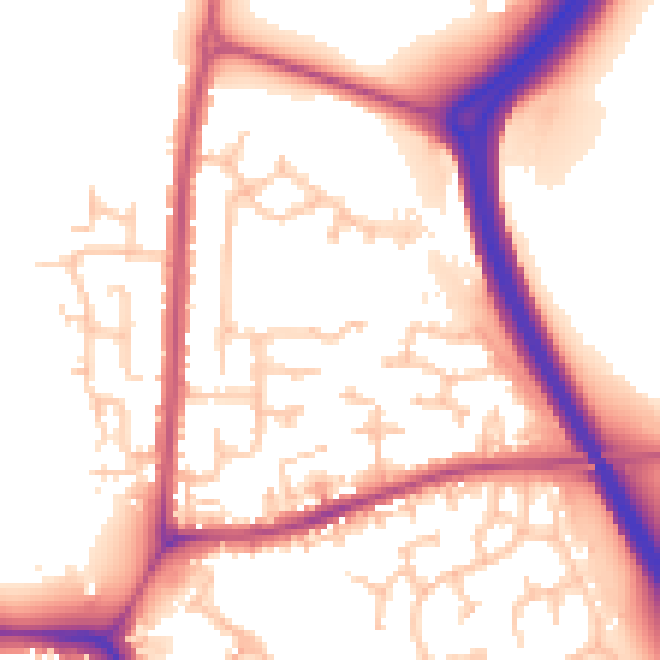 Daytime road noise heatmap for CV3 2PF