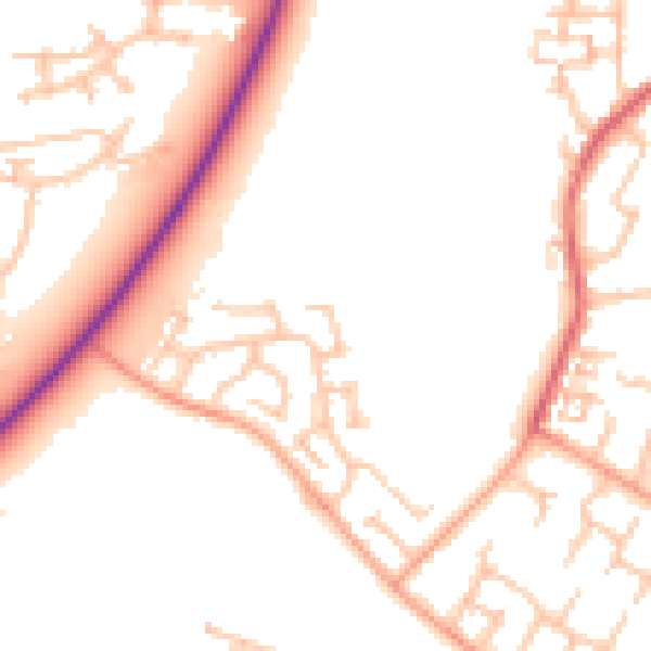Daytime road noise heatmap for CV3 2PU