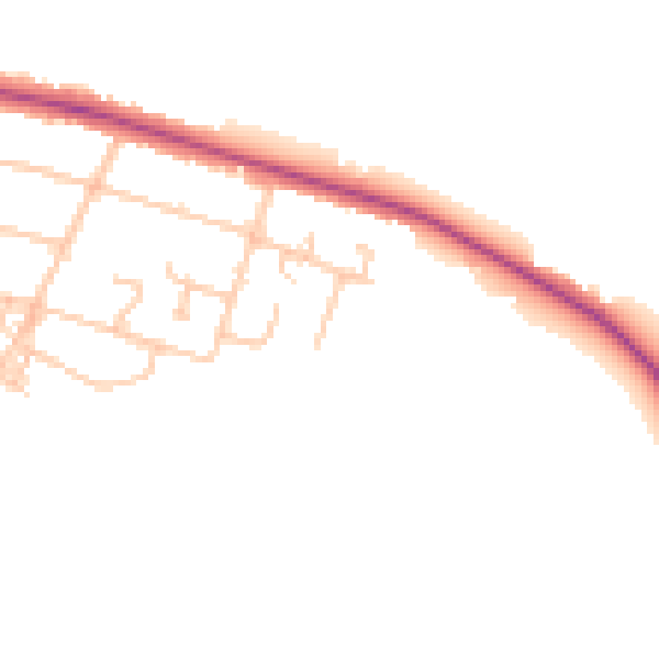 Daytime road noise heatmap for CV3 2QW