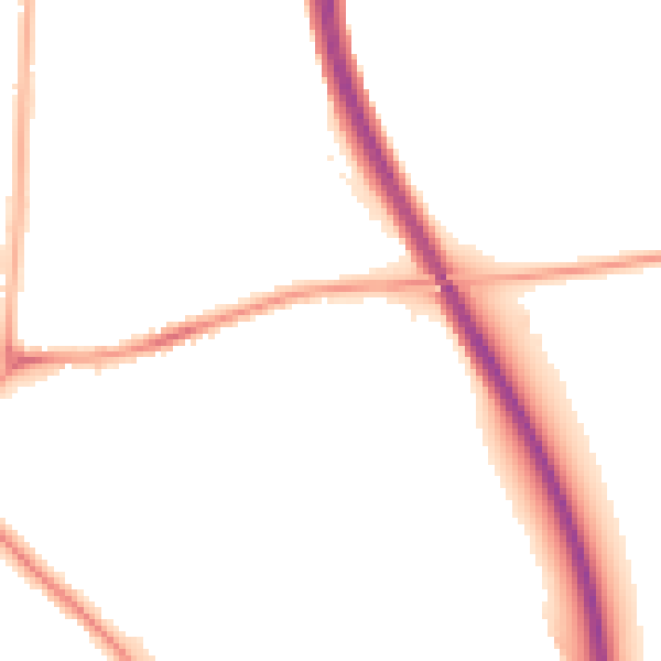 Night-time road noise heatmap for CV3 2XQ
