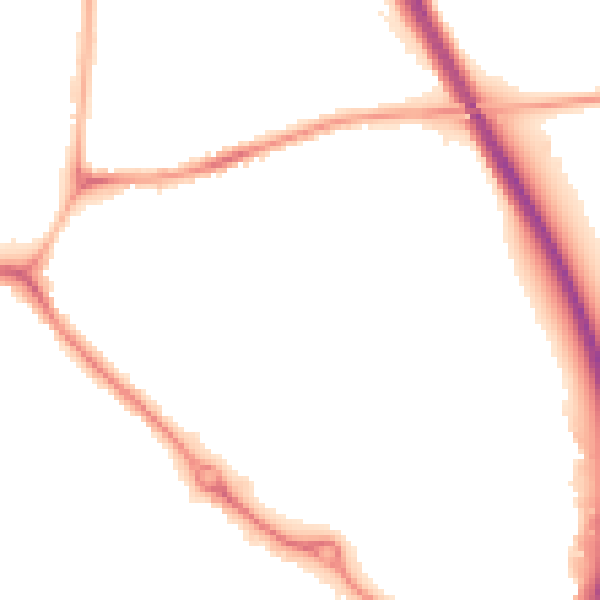 Night-time road noise heatmap for CV3 2XW