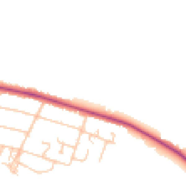 Daytime road noise heatmap for CV3 2XZ