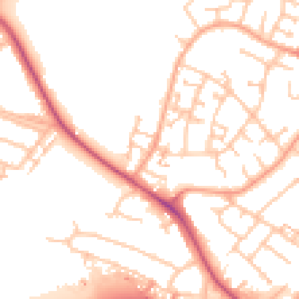 Daytime road noise heatmap for CV3 3AD