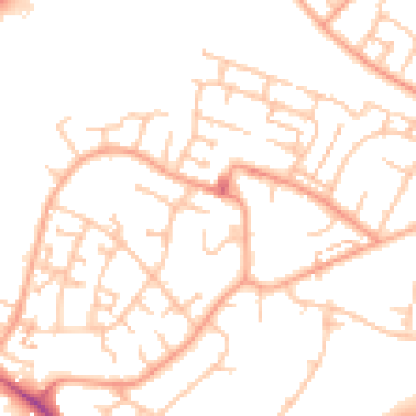 Daytime road noise heatmap for CV3 3AJ