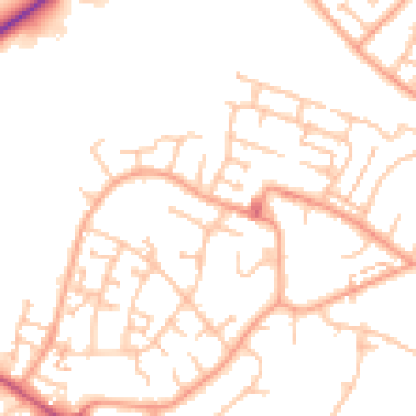 Daytime road noise heatmap for CV3 3AL