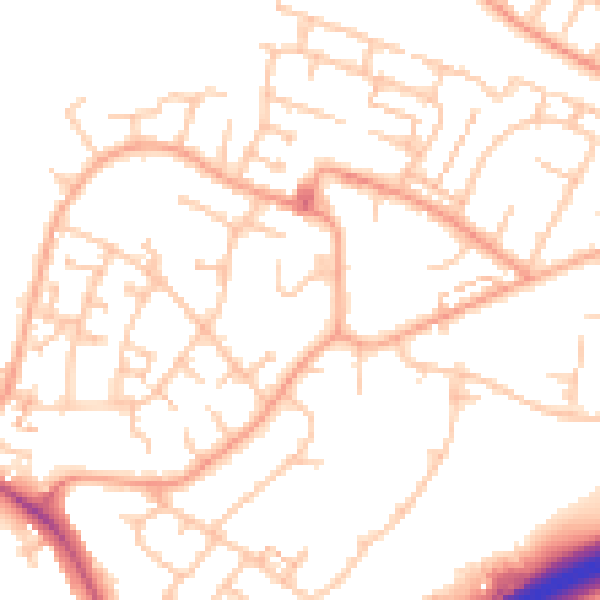 Daytime road noise heatmap for CV3 3AZ
