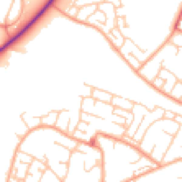 Daytime road noise heatmap for CV3 3BH