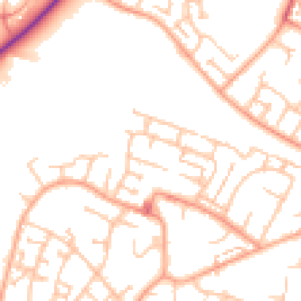 Daytime road noise heatmap for CV3 3BJ