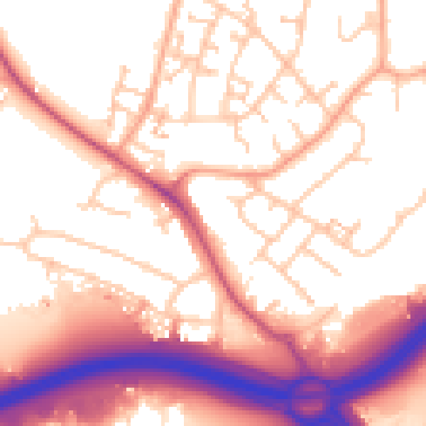 Daytime road noise heatmap for CV3 3EB
