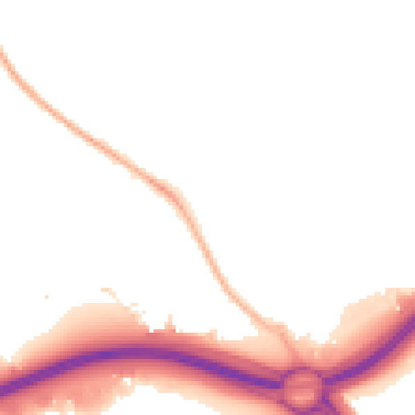 Night-time road noise heatmap for CV3 3EB