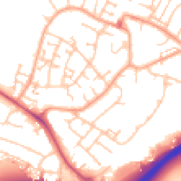 Daytime road noise heatmap for CV3 3GX