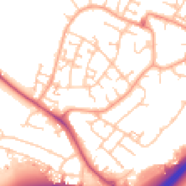 Daytime road noise heatmap for CV3 3HG