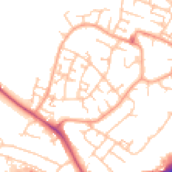 Daytime road noise heatmap for CV3 3HT