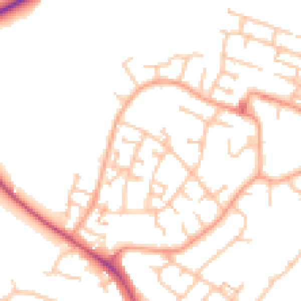 Daytime road noise heatmap for CV3 3JA