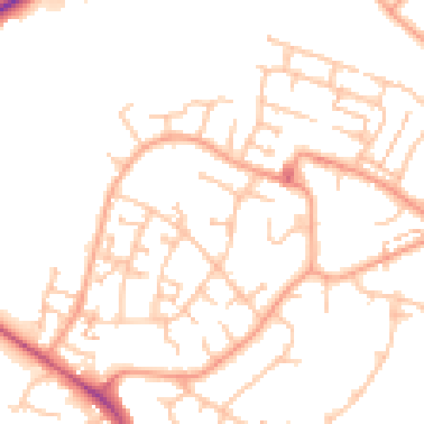 Daytime road noise heatmap for CV3 3JH