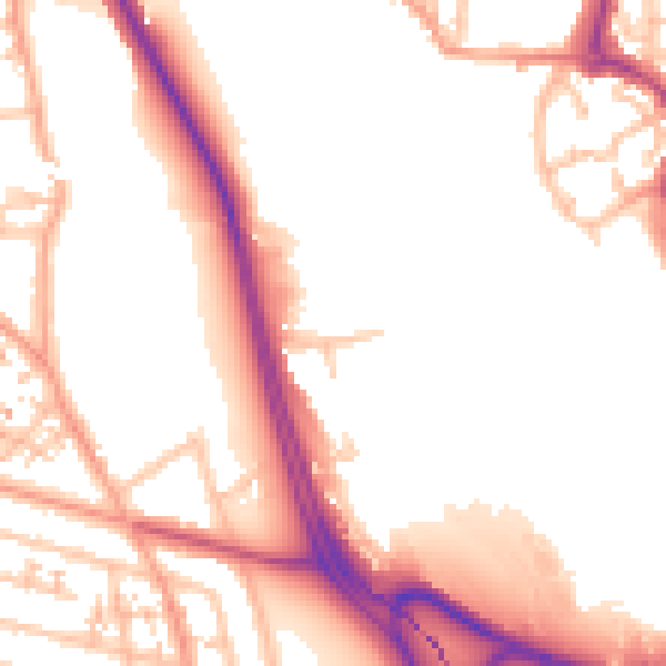 Daytime road noise heatmap for CV3 4AE