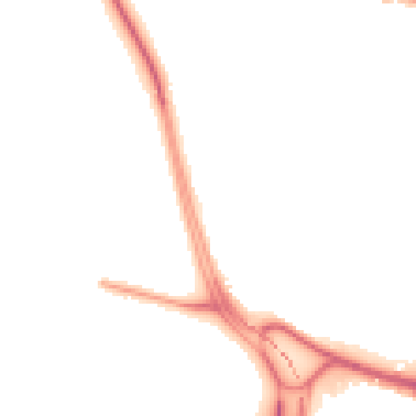 Night-time road noise heatmap for CV3 4AG