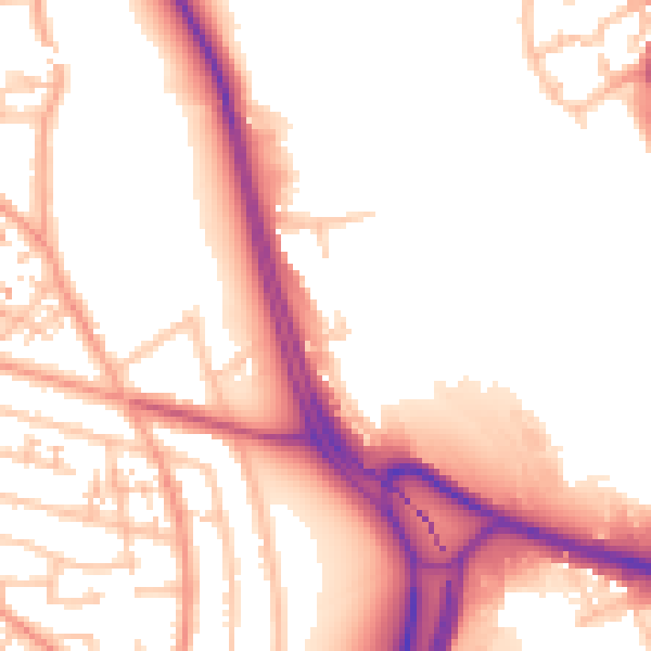 Daytime road noise heatmap for CV3 4AH