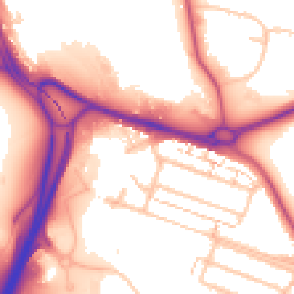 Daytime road noise heatmap for CV3 4AT