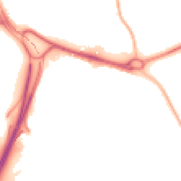 Night-time road noise heatmap for CV3 4BF
