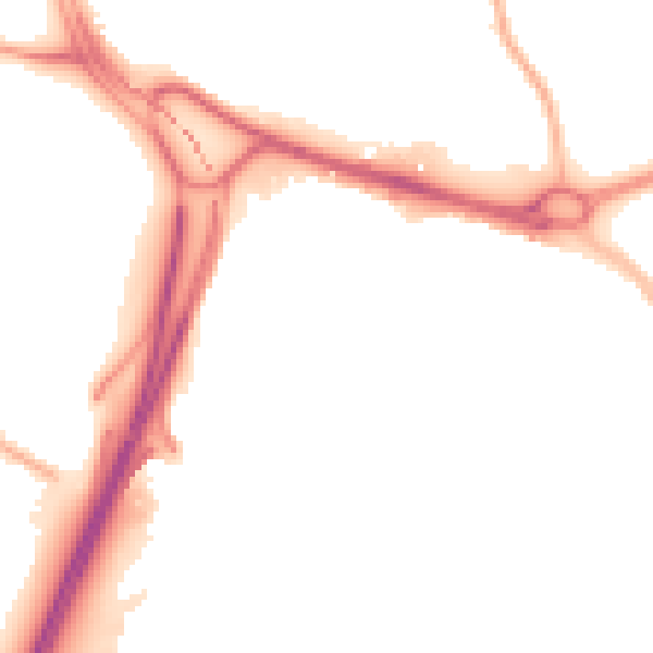 Night-time road noise heatmap for CV3 4BN