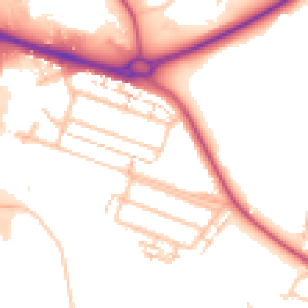Daytime road noise heatmap for CV3 4BU