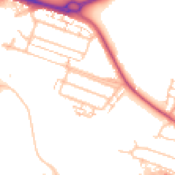 Daytime road noise heatmap for CV3 4DH