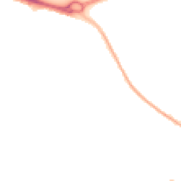 Night-time road noise heatmap for CV3 4DH