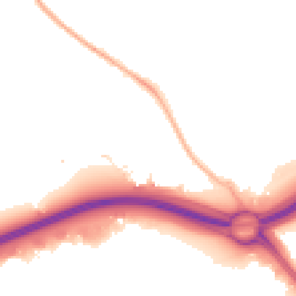 Night-time road noise heatmap for CV3 4DL