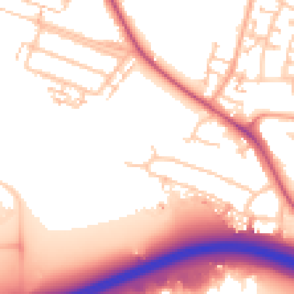 Daytime road noise heatmap for CV3 4DU