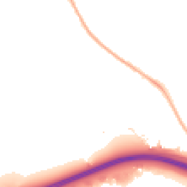 Night-time road noise heatmap for CV3 4DU