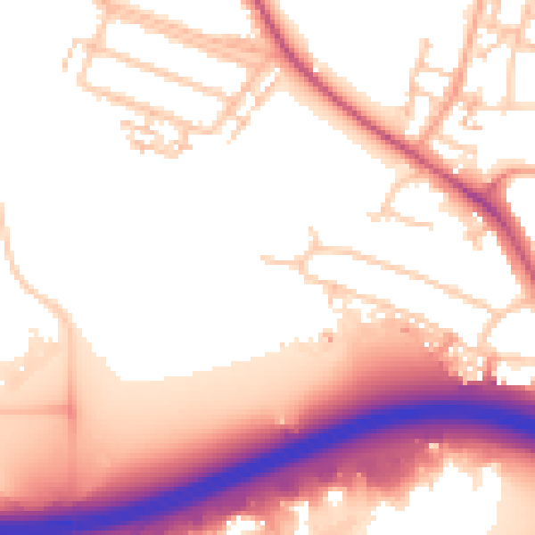 Daytime road noise heatmap for CV3 4DX