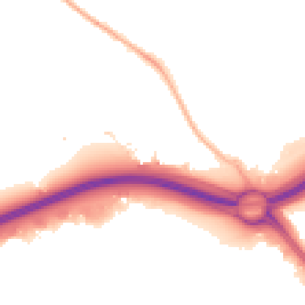 Night-time road noise heatmap for CV3 4ED