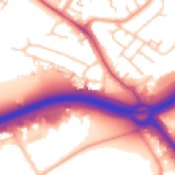 Daytime road noise heatmap for CV3 4EF