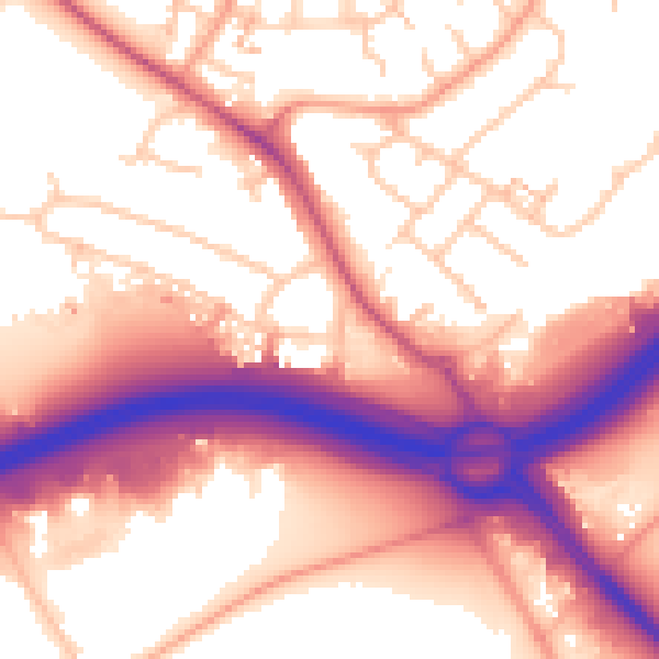 Daytime road noise heatmap for CV3 4EH