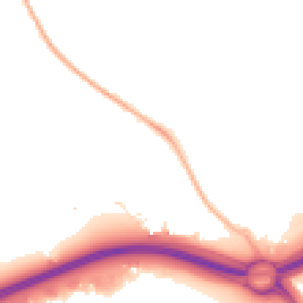 Night-time road noise heatmap for CV3 4ER