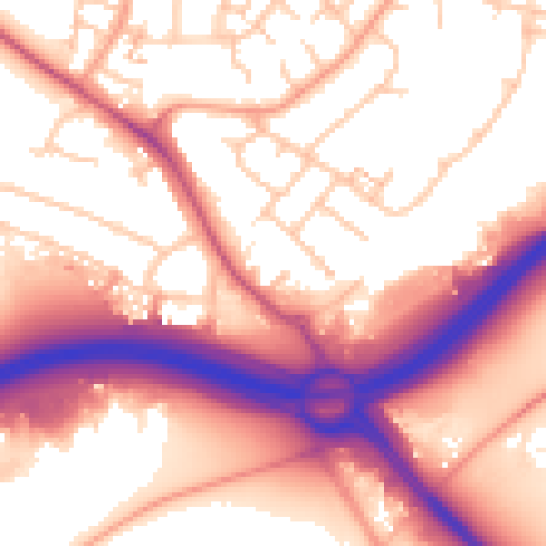 Daytime road noise heatmap for CV3 4ES