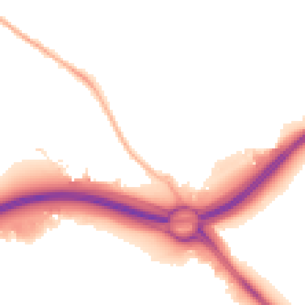 Night-time road noise heatmap for CV3 4ES