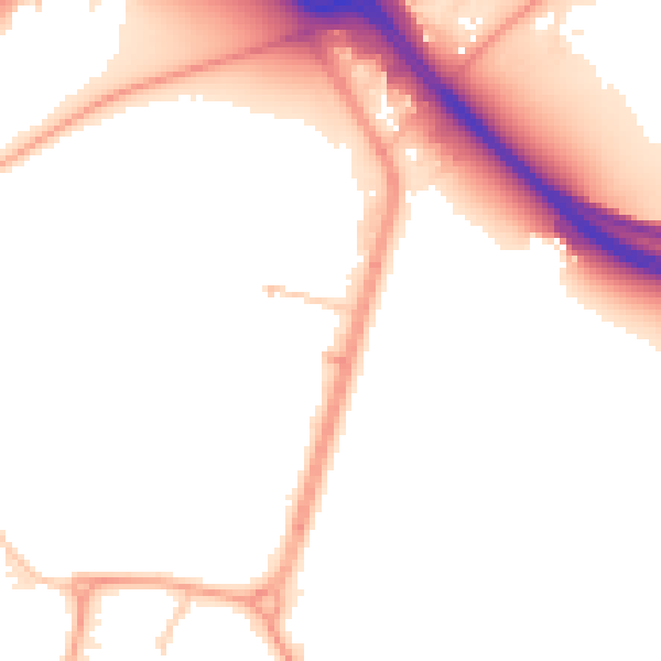 Daytime road noise heatmap for CV3 4FJ