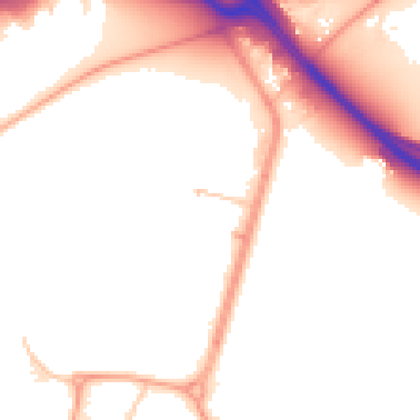 Daytime road noise heatmap for CV3 4FX