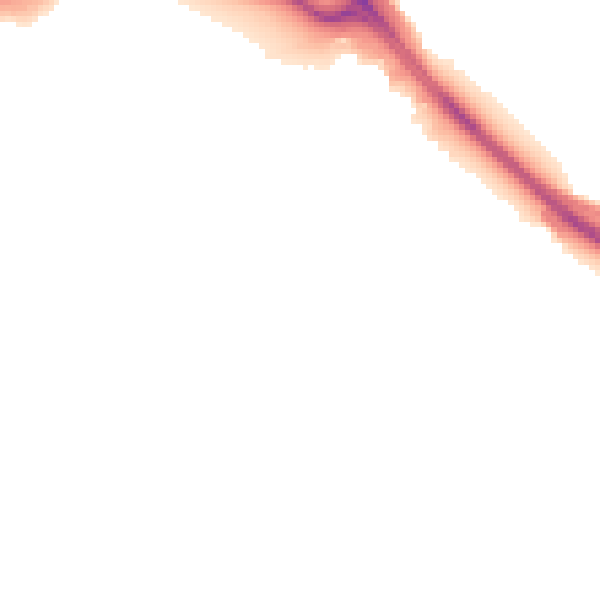 Night-time road noise heatmap for CV3 4FX