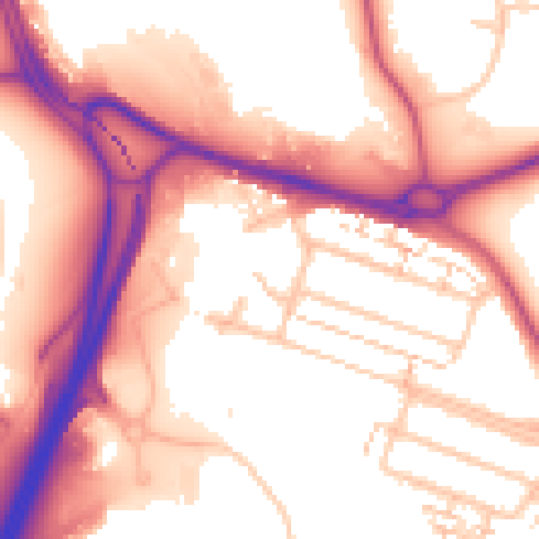 Daytime road noise heatmap for CV3 4GD