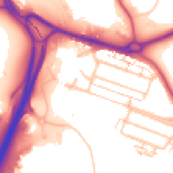 Daytime road noise heatmap for CV3 4GU