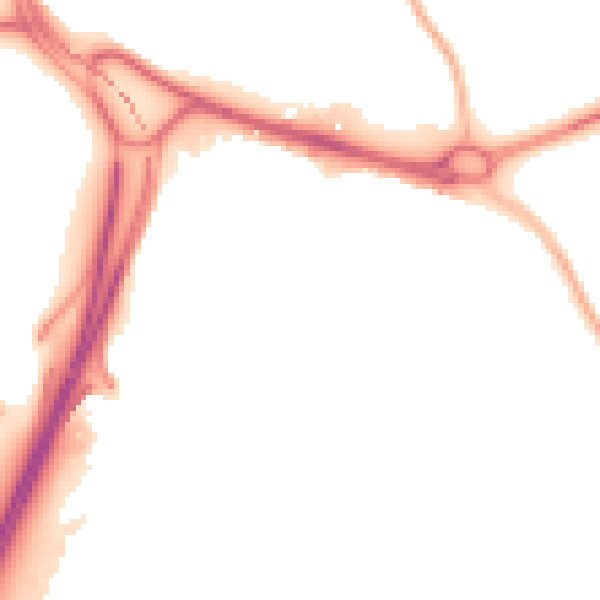 Night-time road noise heatmap for CV3 4GU