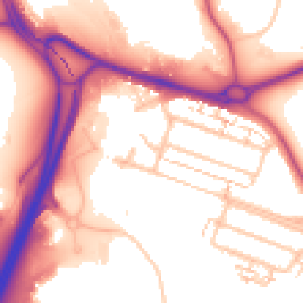 Daytime road noise heatmap for CV3 4GW