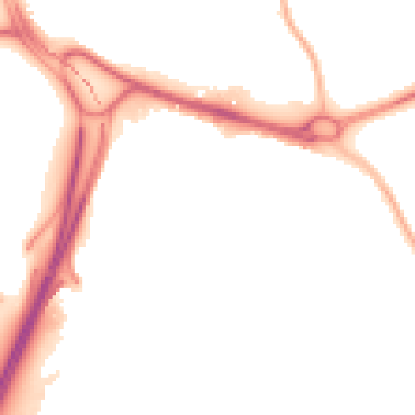 Night-time road noise heatmap for CV3 4GW