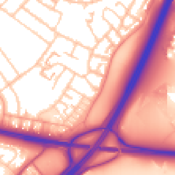 Daytime road noise heatmap for CV3 5AJ