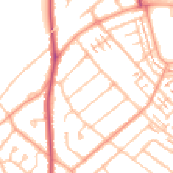 Daytime road noise heatmap for CV3 5BS
