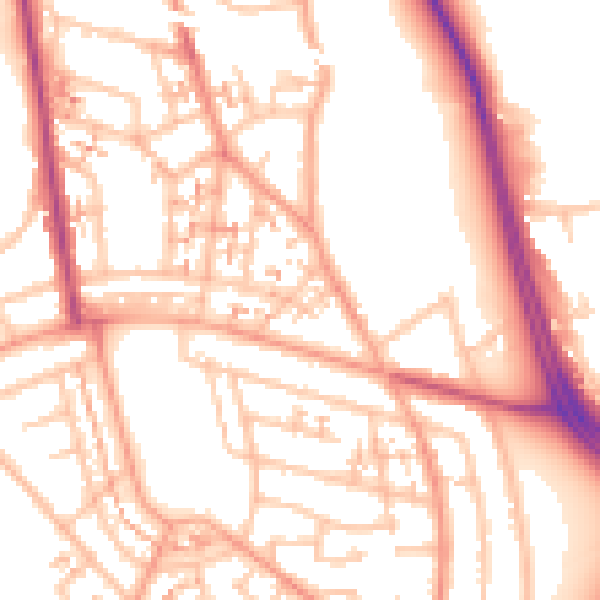 Daytime road noise heatmap for CV3 5GP