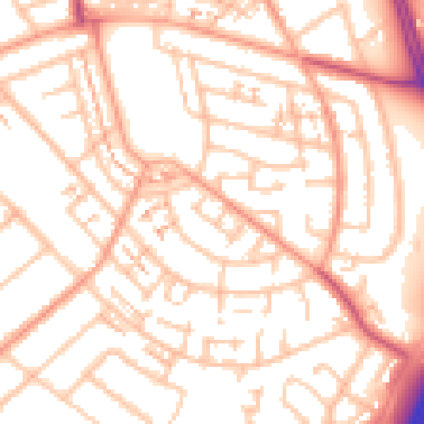 Daytime road noise heatmap for CV3 5JA